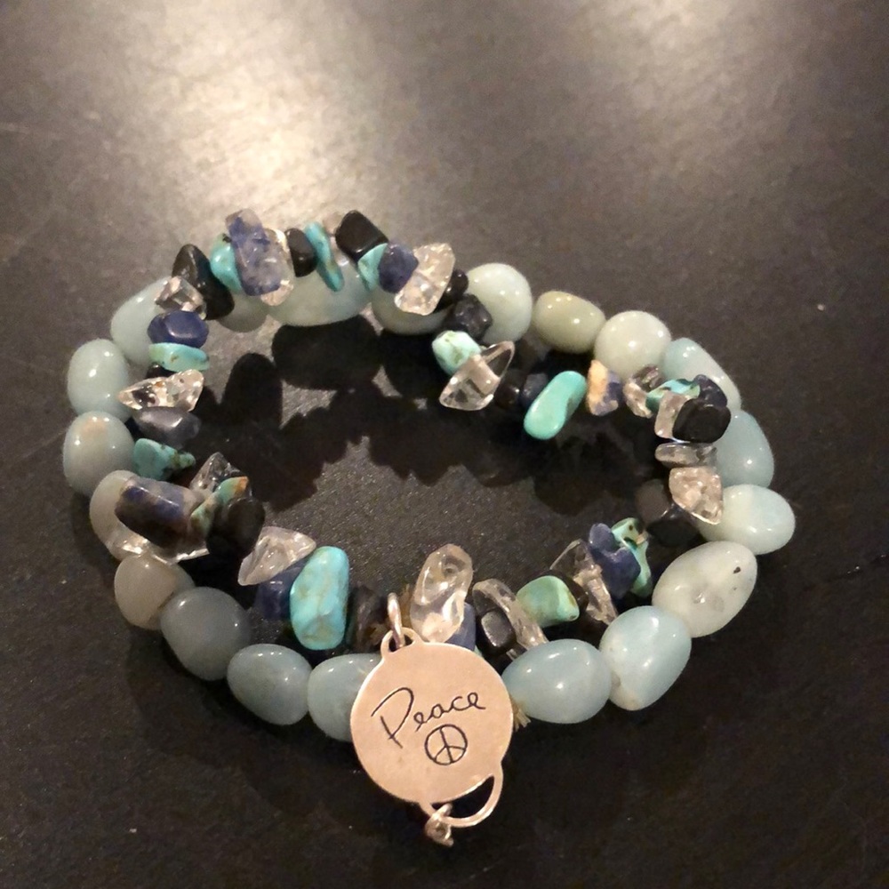 Double strand stretchy bracelet